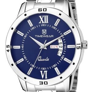 TIMEWEAR Analog Day Date Functioning Stainless Steel Chain Watch for Men