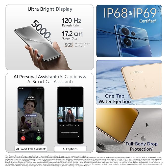 Vivo V60 5G (Mist Gray, 8GB RAM, 256GB Storage) - Image 7